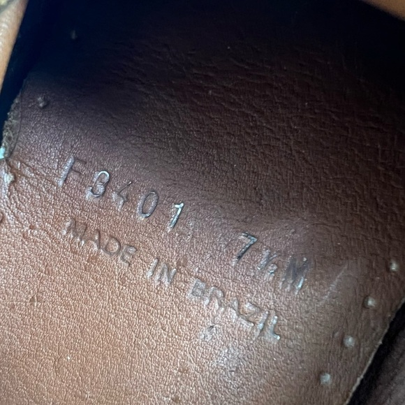 COLE HAAN COUNTRY Women's 7 1/2 Driving Loafer Brown Leather and Denim - Picture 3 of 8